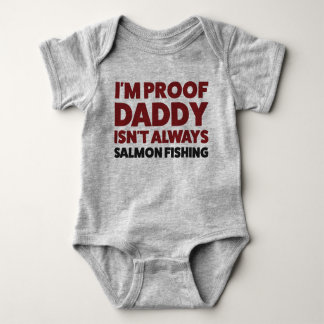 Funny Baby Salmon Fischen Jersey Bodysuit Shirt