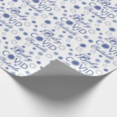 Funny BABY SEIN COVID OUTSIDE Corona Virus Blue Geschenkpapier (Ecke)