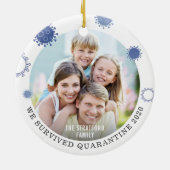 Funny BABY SEINE KOVID OUTSIDE Überlebte Quarantän Keramik Ornament (Hinten)