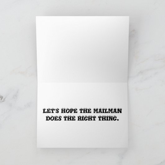 Funny Baby Showcard - Glückwünsche + Mailman Karte (Innenseite)