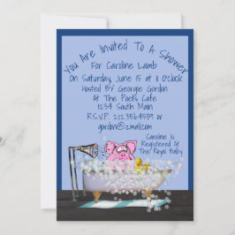 Funny Baby Shower Einladung W/Pig Dusche