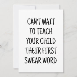 Funny Baby Shower Glückwunschs Card für Junge Mutt Einladung