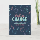 Funny Baby Shower Grußkarte Karte (Vorderseite)