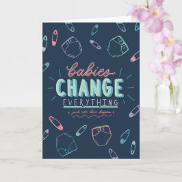 Funny Baby Shower Grußkarte Karte