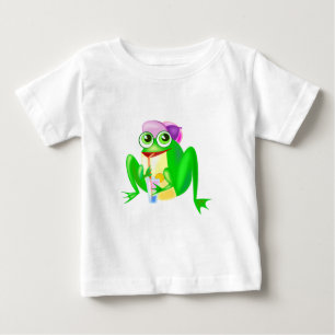 Funny Baby T - Shirt Happy Party Frog Anpassbar