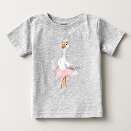 Funny Baby T - Shirt mit Ballerina Duck (Vorderseite)