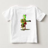 Funny Baby T - Shirt mit Frog Playing Guitar (Rückseite)