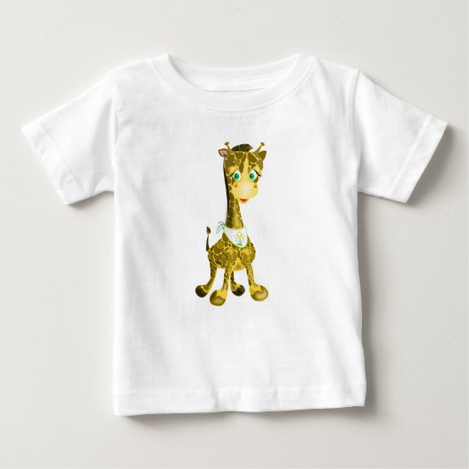 Funny Baby T - Shirt mit Happy Baby Giraffe (Vorderseite)