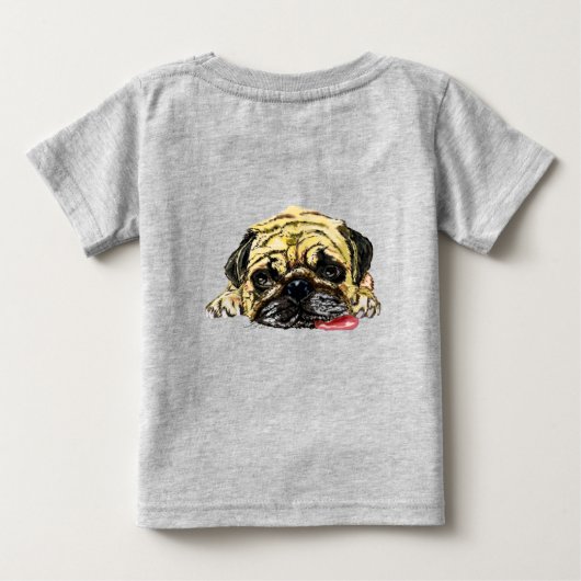 Funny Baby T - Shirt mit Mops Dog (Rückseite)