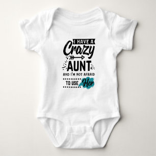 Funny baby verrückte Tante Strampler