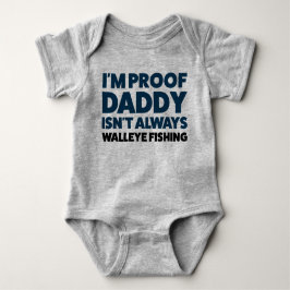 Funny Baby Walleye Fischen Jersey Bodysuit Shirt