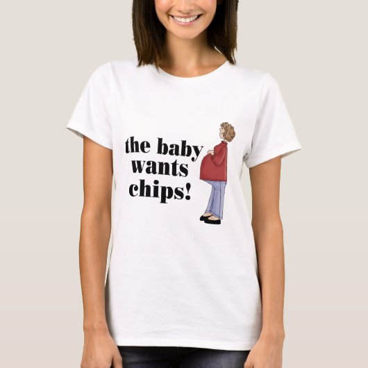Funny Baby Will Chips Maternity T - Shirt (Vorderseite)