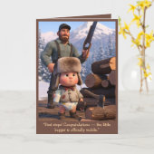 Funny Baby's First Steps Card Karte (Gelbe Blume)