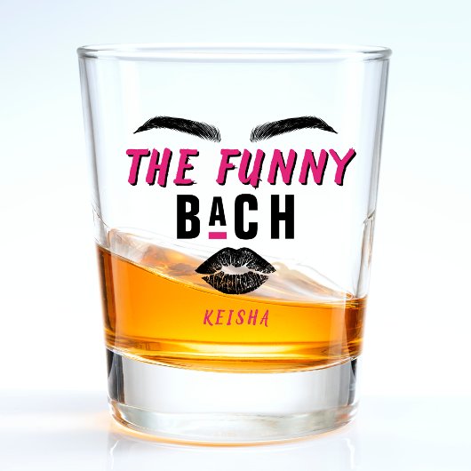 Funny Bach Face Lips Eyebrows Junggeselinnen-Absch Schnapsglas