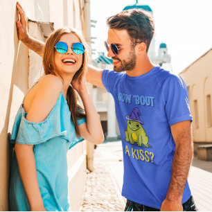 Funny Bachelor Frog Wie wäre es mit einem Kuss T-Shirt