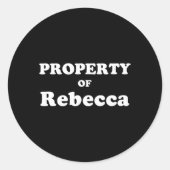 Funny Bachelor Geschenke für Grundbesitz von Rebec Runder Aufkleber (Vorderseite)