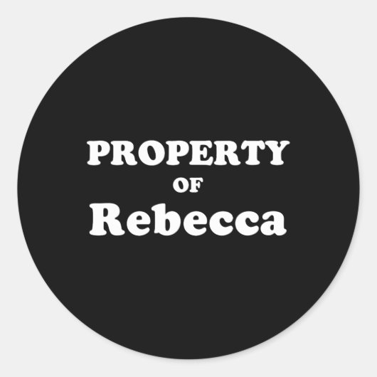 Funny Bachelor Geschenke für Grundbesitz von Rebec Runder Aufkleber (Vorderseite)