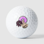 Funny Bachelor Party Donut Hand Tattoo Monogram Golfball (Vorderseite)