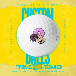 Funny Bachelor Party Donut Hand Tattoo Monogram Golfball