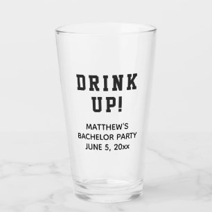 Funny Bachelor Party favorisiert Drink Up Beer Pin Glas