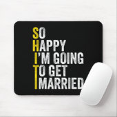 Funny Bachelor Party Groom Shirt Mousepad (Mit Mouse)