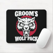 Funny Bachelor Party Groom's Wolfpack Wedding Part Mousepad (Mit Mouse)