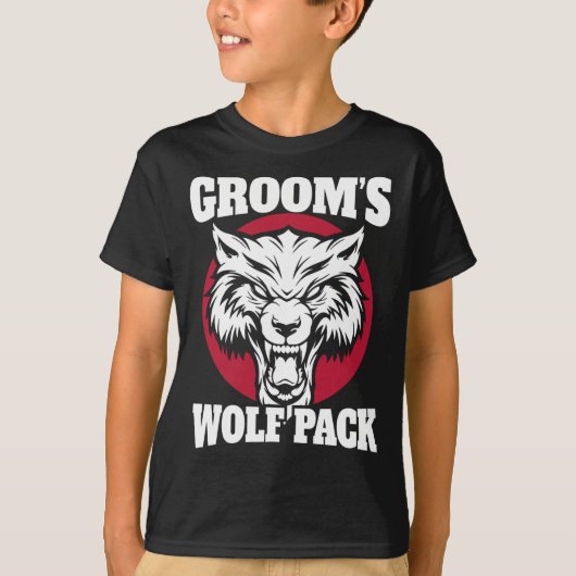 Funny Bachelor Party Groom's Wolfpack Wedding Part T-Shirt (Vorderseite)