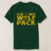 Funny Bachelor Party Grooms Wolfpack Wedding Party T-Shirt (Design vorne)