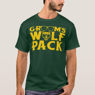 Funny Bachelor Party Grooms Wolfpack Wedding Party T-Shirt