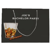 Funny Bachelor Party Große Geschenktüte (Rückseite)