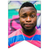 Funny Bachelorette Groom Face Banner Custom Fotos (Dritte Fahne)