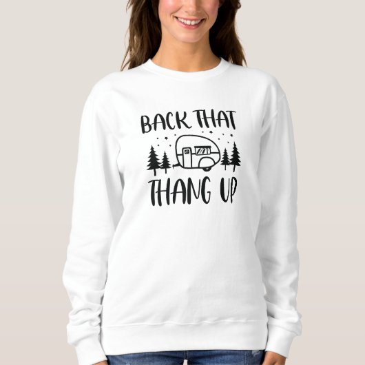 Funny Back, das Camping auftaucht Sweatshirt (Vorderseite)