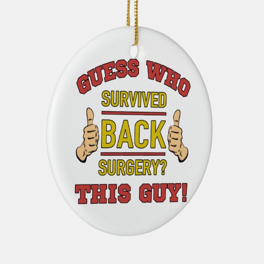 Funny Back Operation Keramik Ornament (Rechts)