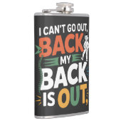 Funny Back Pain Chiropractic Quote Flachmann (Rechts)