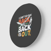 Funny Back Pain Chiropractic Quote Große Wanduhr (Winkel)