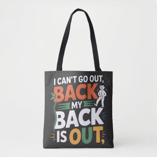 Funny Back Pain Chiropractic Quote Tasche (Vorderseite)