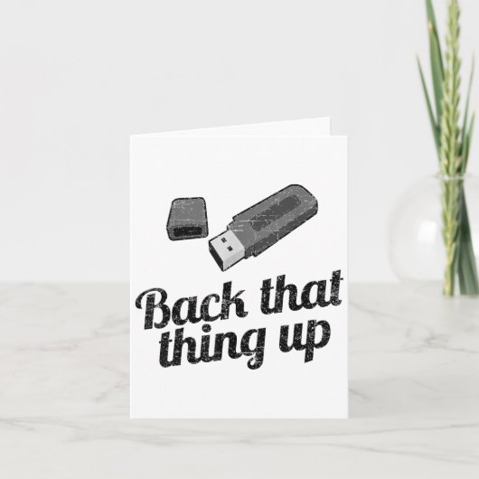 Funny Back that thing up Computer USB Karte (Vorderseite)