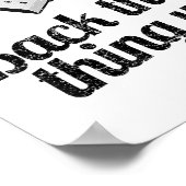 Funny Back that thing up Computer USB Poster (Ecke)