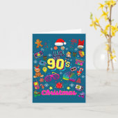 Funny Back To 90's Christmas Nostalgia Quotes Grap Karte (Gelbe Blume)