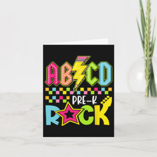 Funny Back to School Blitze Bolt Pre K Rock Kid Karte