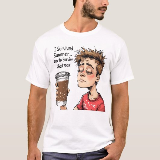 Funny Back to School Coffee Lover T-Shirt 2025 (Vorderseite)