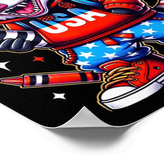 Funny Back to School Crayon Lehrer Hip Hop Obesitz Poster (Ecke)