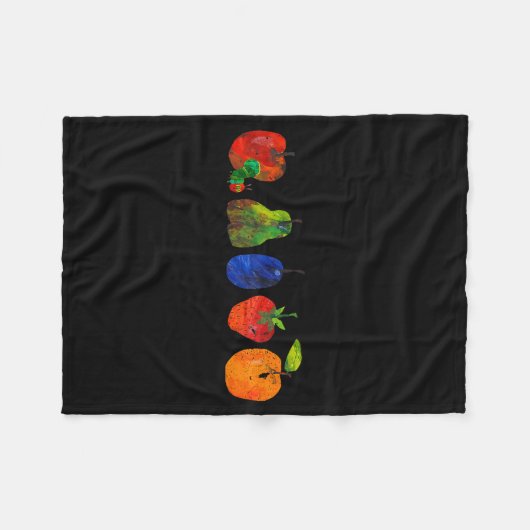 Funny Back To School Cute Hungry Lover Fruits Teac Fleecedecke (Vorderseite (Horizontal))