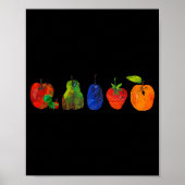 Funny Back To School Cute Hungry Lover Fruits Teac Poster (Vorne)