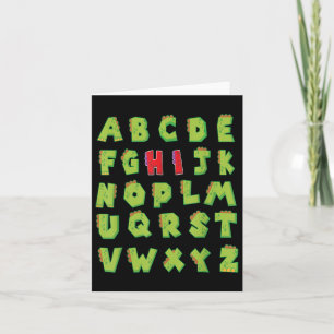 Funny Back to School Hi Alphabet Pre-K Kindergarte Karte