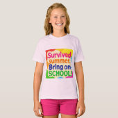 Funny Back to School Kids T-Shirt – "Survived Summ (Vorne ganz)