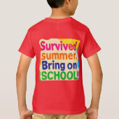 Funny Back to School Kids T-Shirt – "Survived Summ (Rückseite)