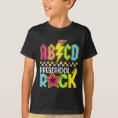 Funny Back To School Lightning Bolt Preschool Rock T-Shirt (Vorderseite)