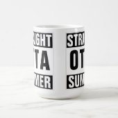 Funny Back to School Straight Outta Summer Spaß Kaffeetasse (Mittel)