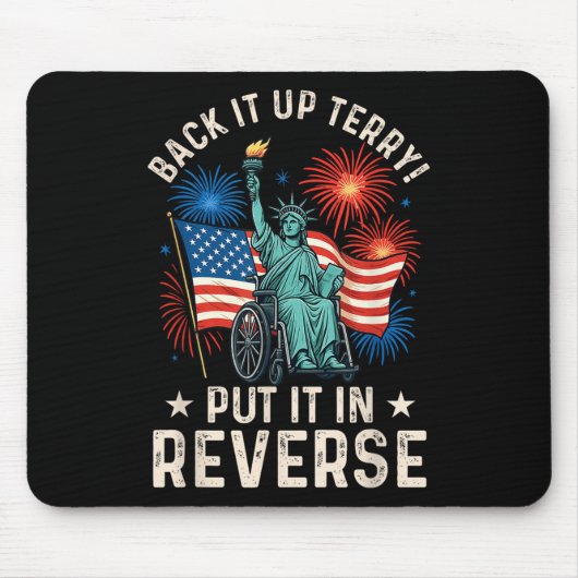 Funny Back Up Terry setzen Sie es in umgekehrter F Mousepad (Vorne)